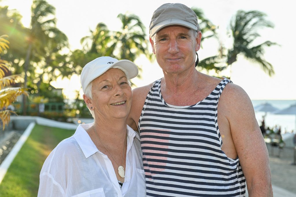 Portrait of a couple at the Sofitel Denerau beach by sunset