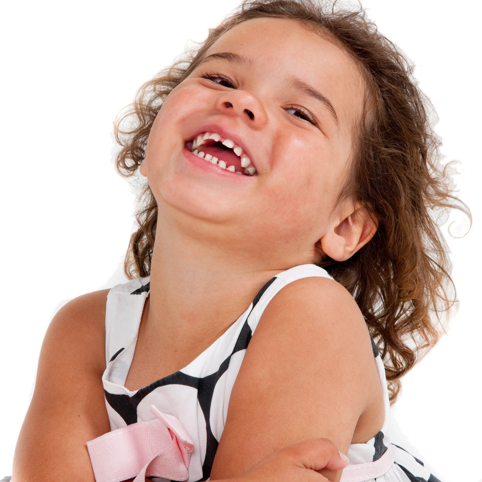 Portrait of toddler little girl big smile professional studio photography by Anais Chaine in Auckland Ponsonby New Zealand