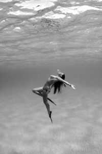 Underwater nude in Fiji