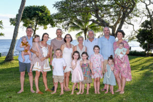 Family group portrait at the Shangri La Fiji