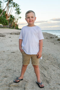 Portrait of a young boy at the beach